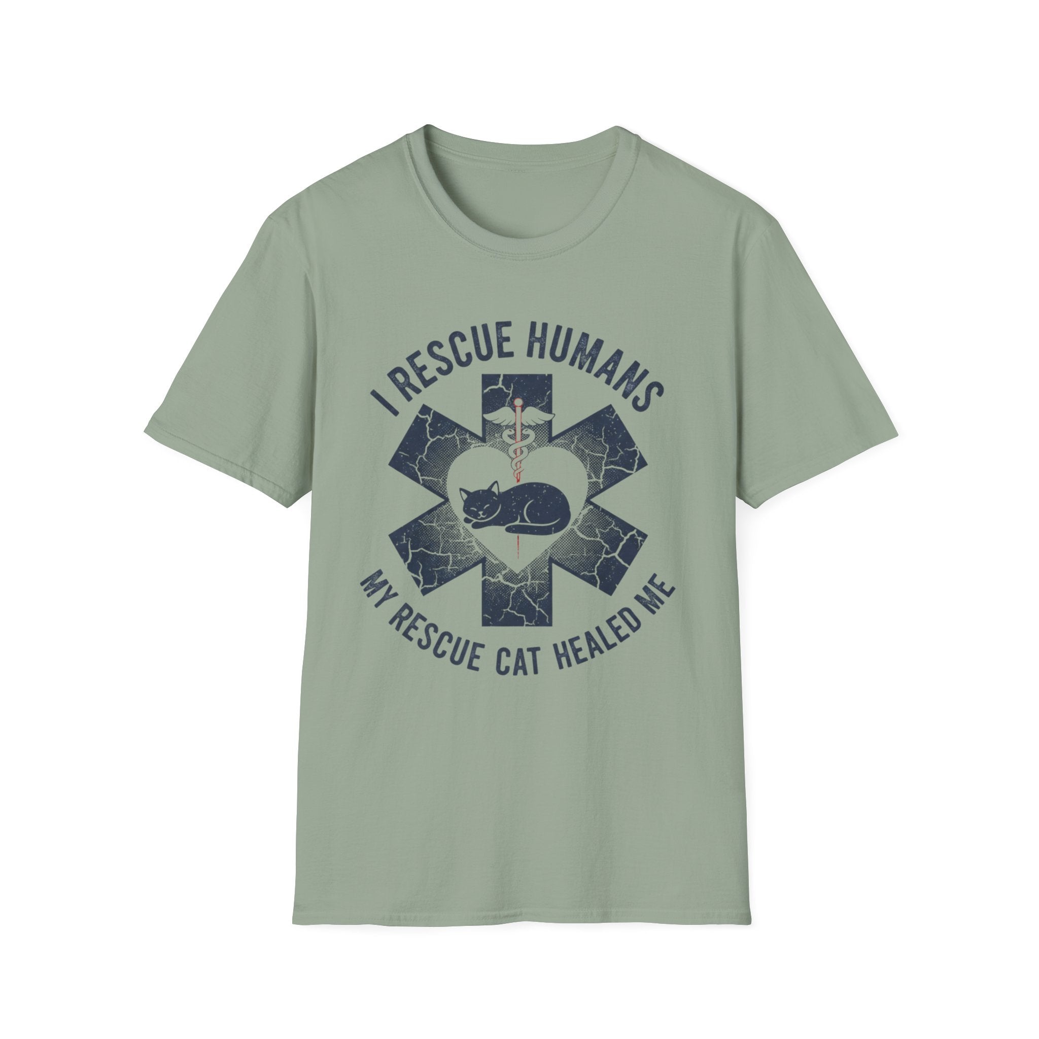 I Rescue Humans My Rescue Cat Saved Me T-Shirt