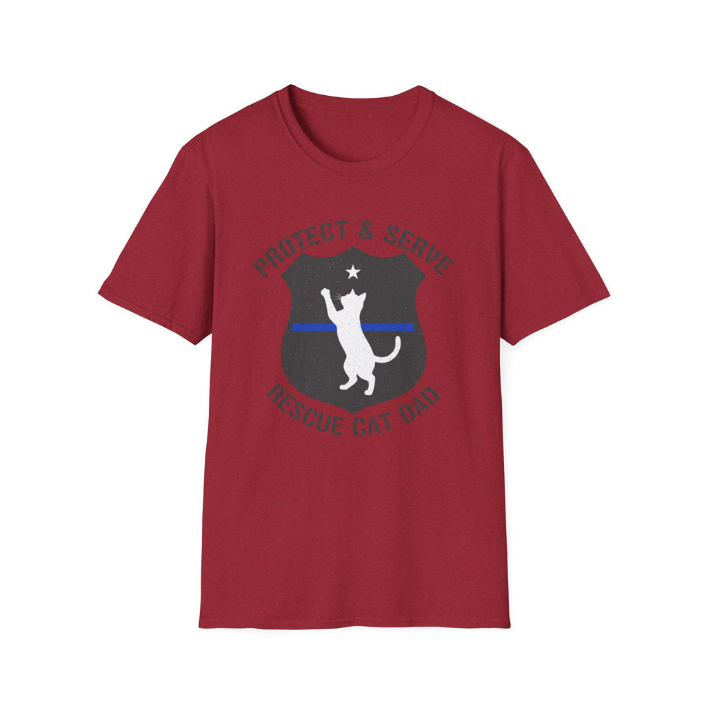 Police "Protect and serve rescue cat dad" T-Shirt