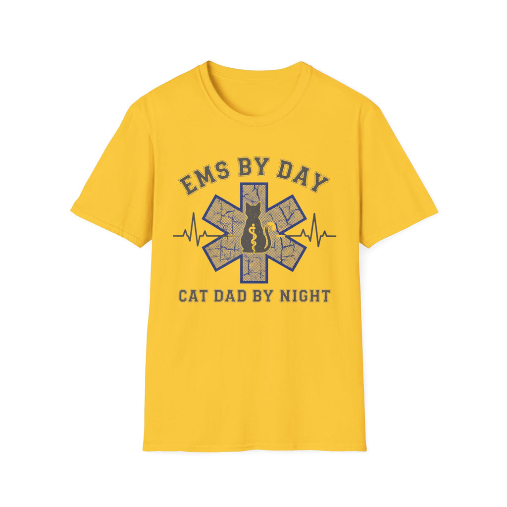 EMS by Day Cat Dad by Night T-Shirt