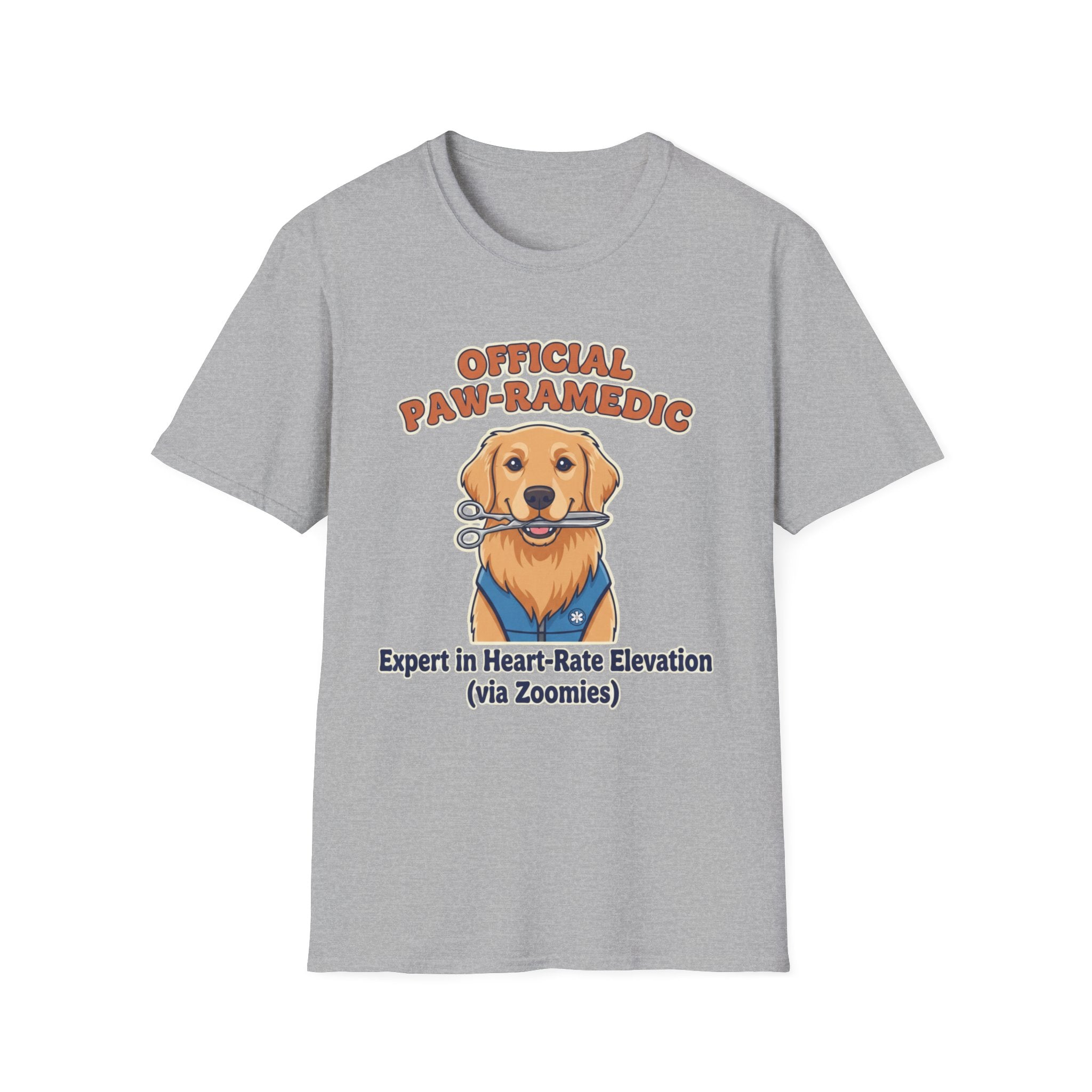 Dog "Official Paw-ramedic Expert in Heart Rate Elevation" T-Shirt