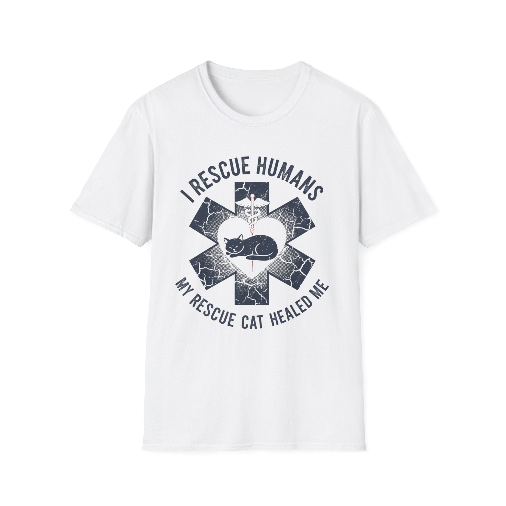 I Rescue Humans My Rescue Cat Saved Me T-Shirt