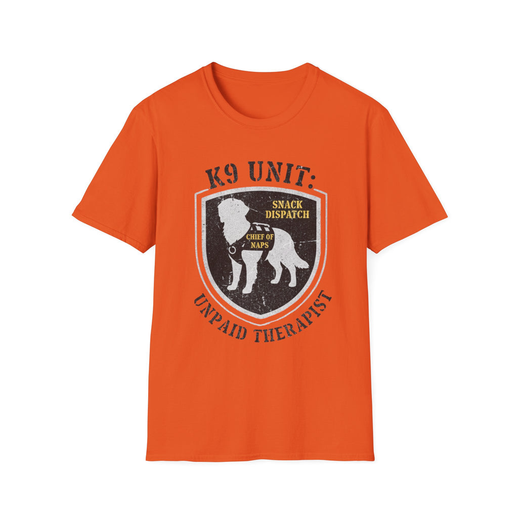 "K-9 Unit Unpaid Therapist" T-Shirt