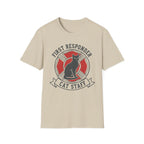 Fire "First Responder Cat Staff"  T-Shirt