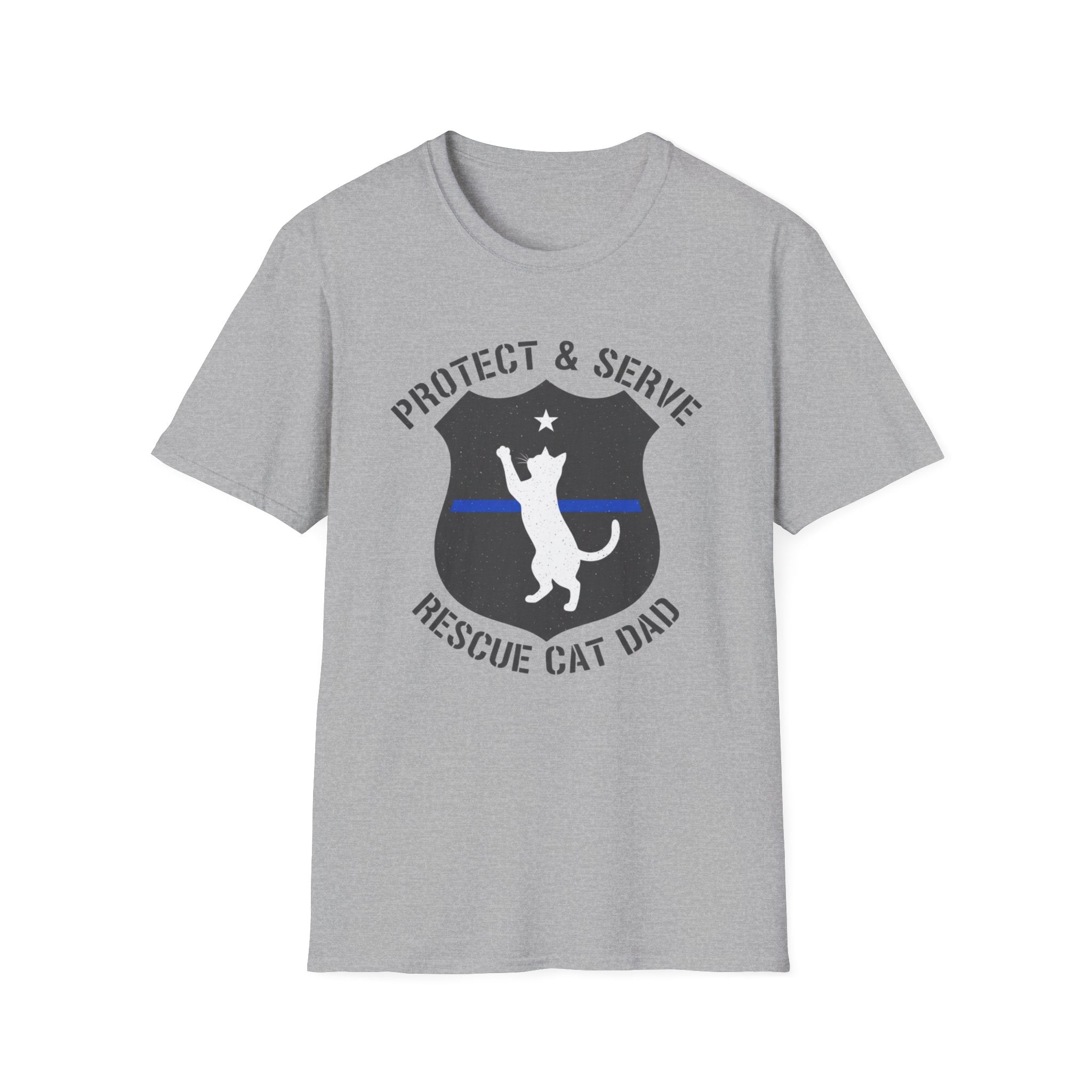 Police "Protect and serve rescue cat dad" T-Shirt