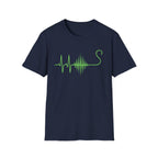 Green EKG Cat Tail T-Shirt