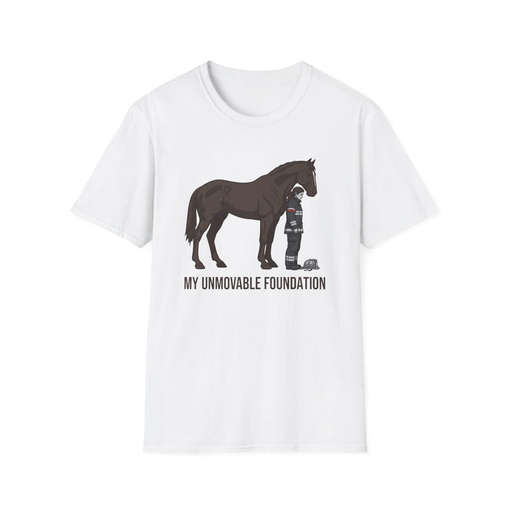 Female firefighter "My unmovable Foundation" T-Shirt