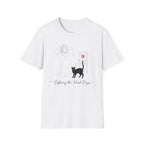 Female and Cat "Softening the Hard Days" T-Shirt
