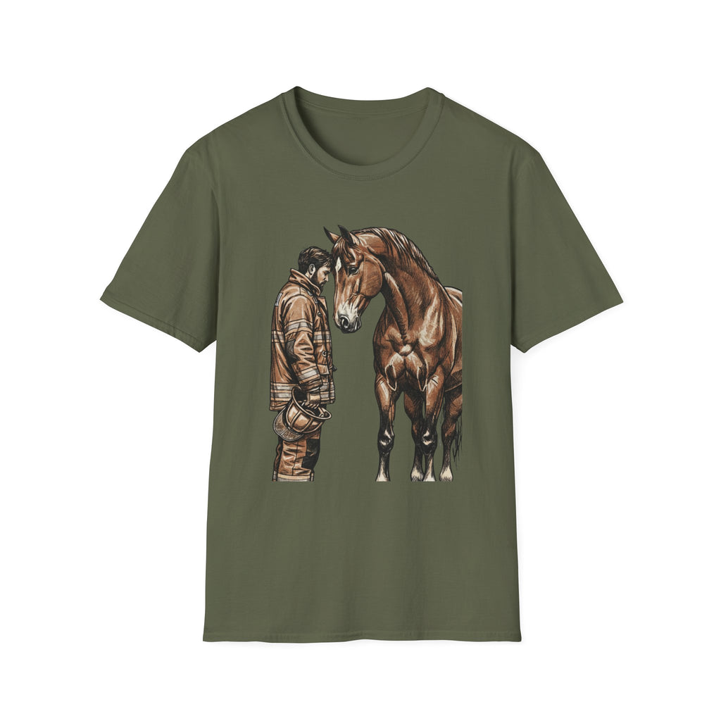 Firefighter and Horse T-Shirt