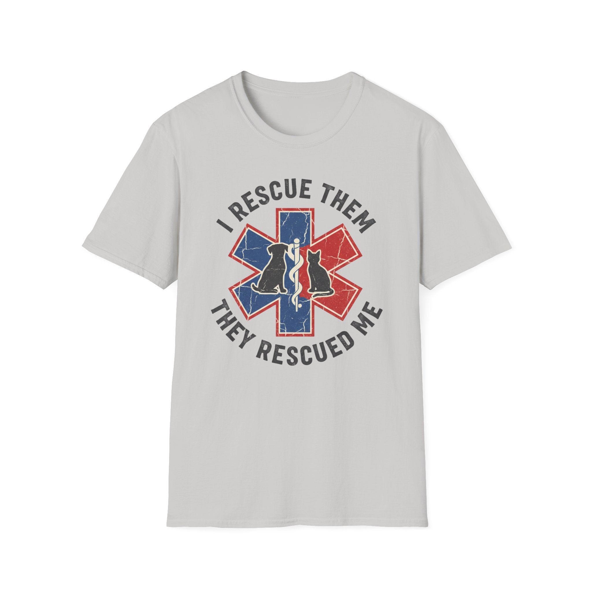 "I Rescue Them They Rescued Me" Dog and Cat T-Shirt