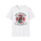 Fire "First Responder Cat Staff"  T-Shirt