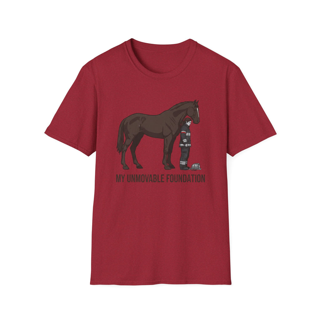 Female firefighter "My unmovable Foundation" T-Shirt