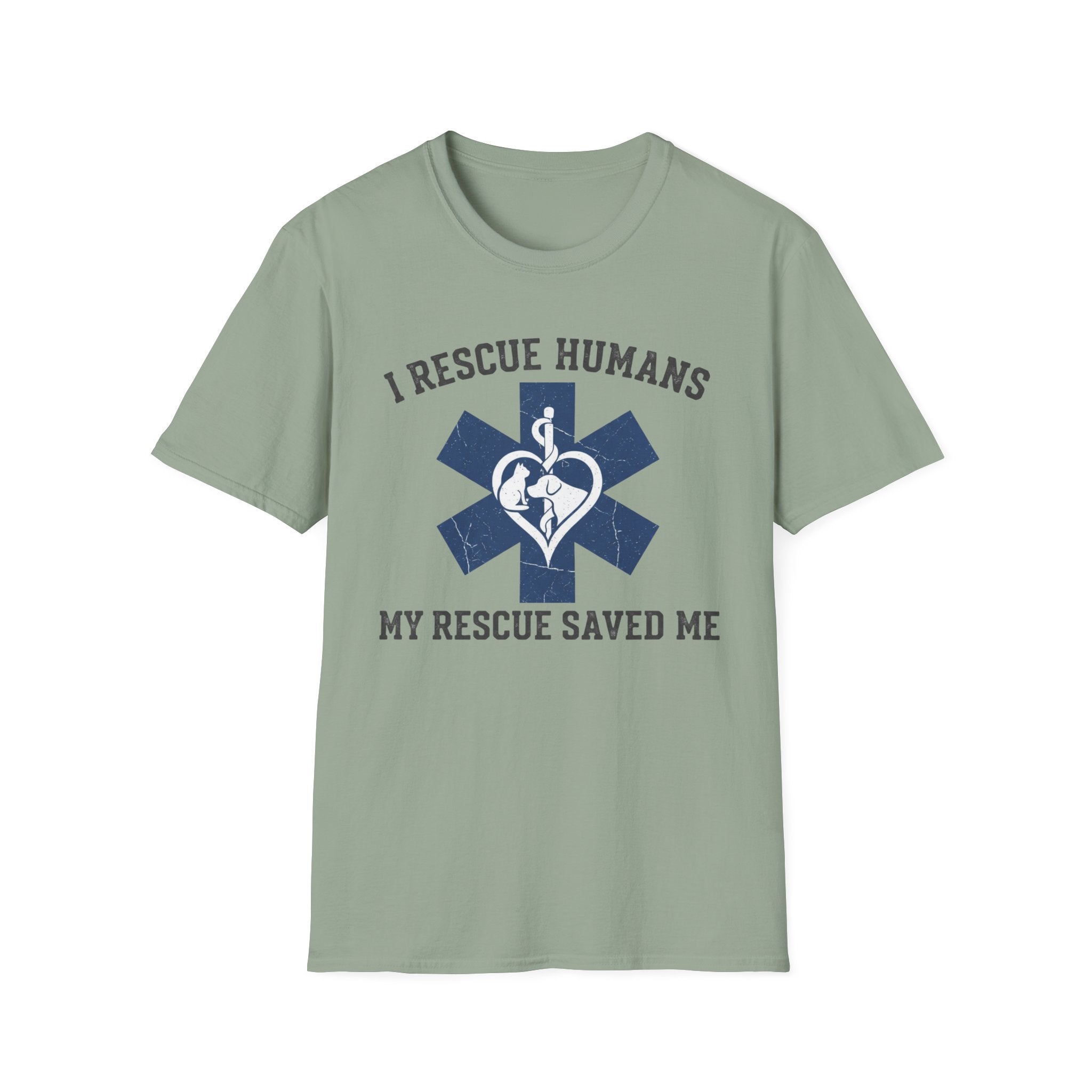 EMS "I rescue humans my rescue saved me" T-Shirt