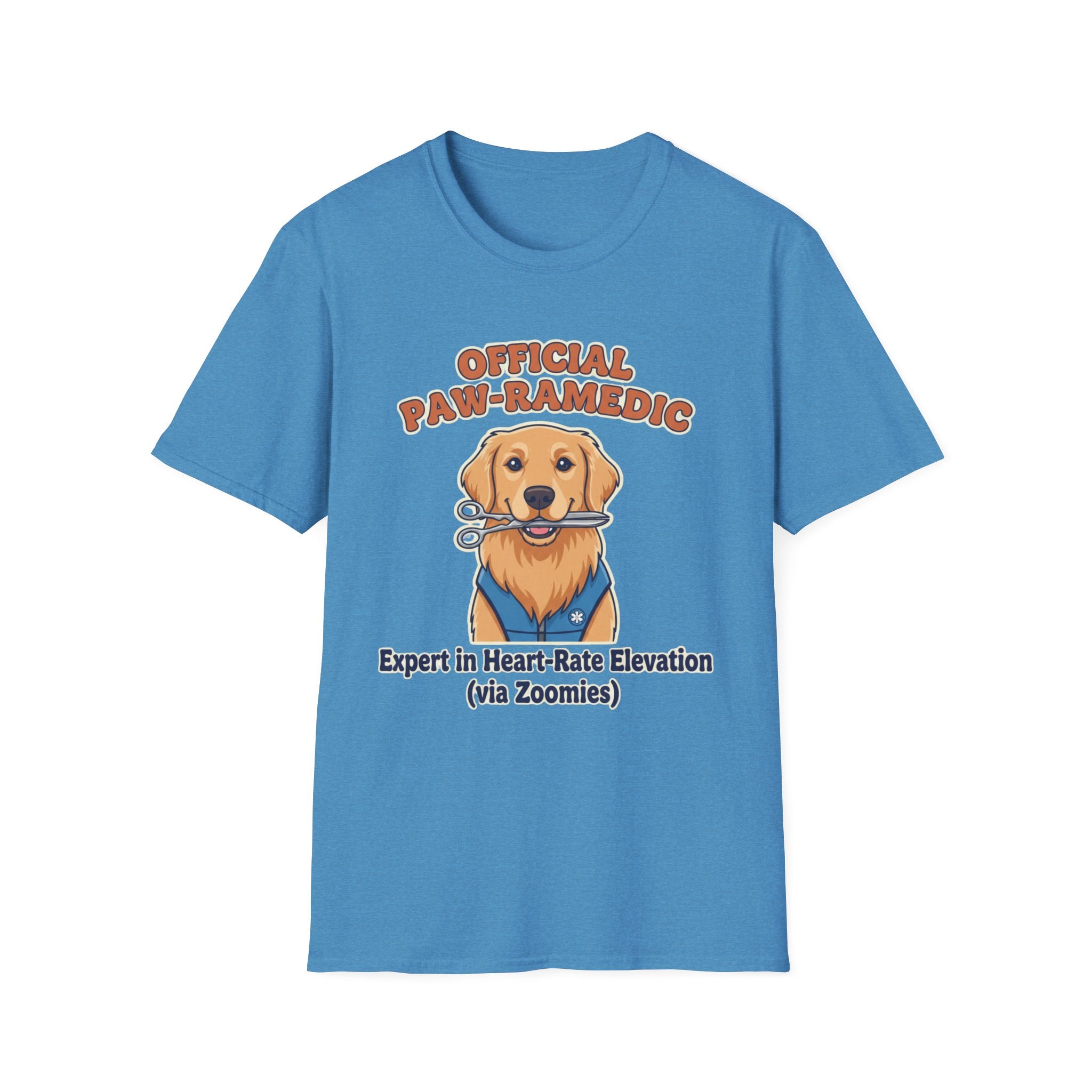 Dog "Official Paw-ramedic Expert in Heart Rate Elevation" T-Shirt