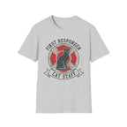 Fire "First Responder Cat Staff"  T-Shirt