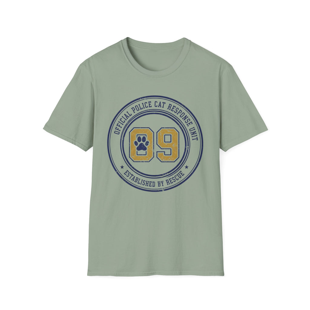 "Official Police Cat Response Unit Established by Rescue" T-Shirt