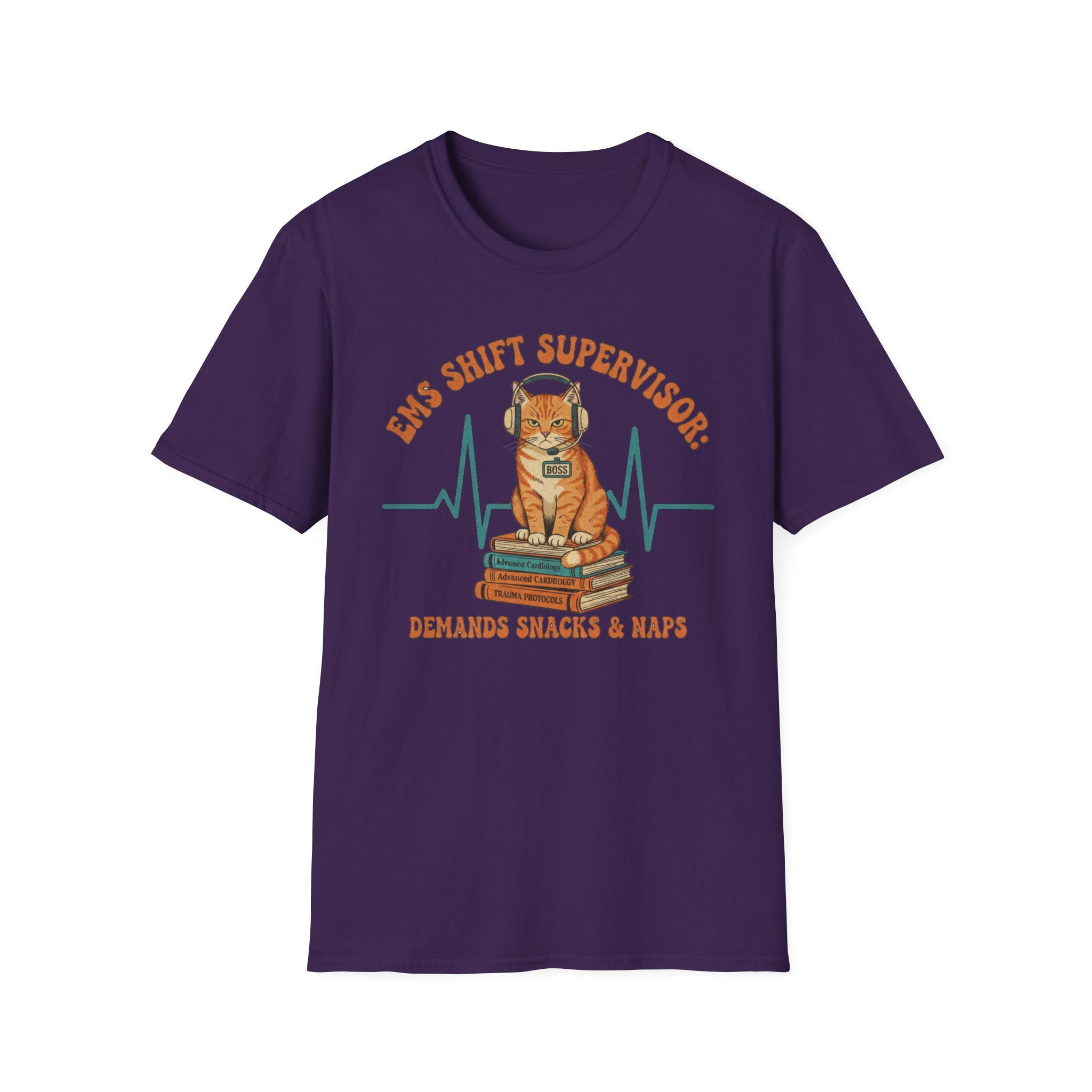 EMS Shift Supervisor demands snacks and naps cat T-Shirt