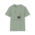 Female and Cat "Softening the Hard Days" T-Shirt
