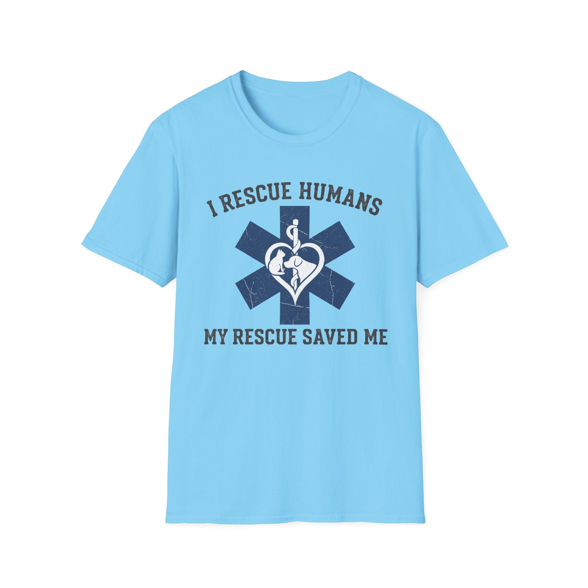 EMS "I rescue humans my rescue saved me" T-Shirt