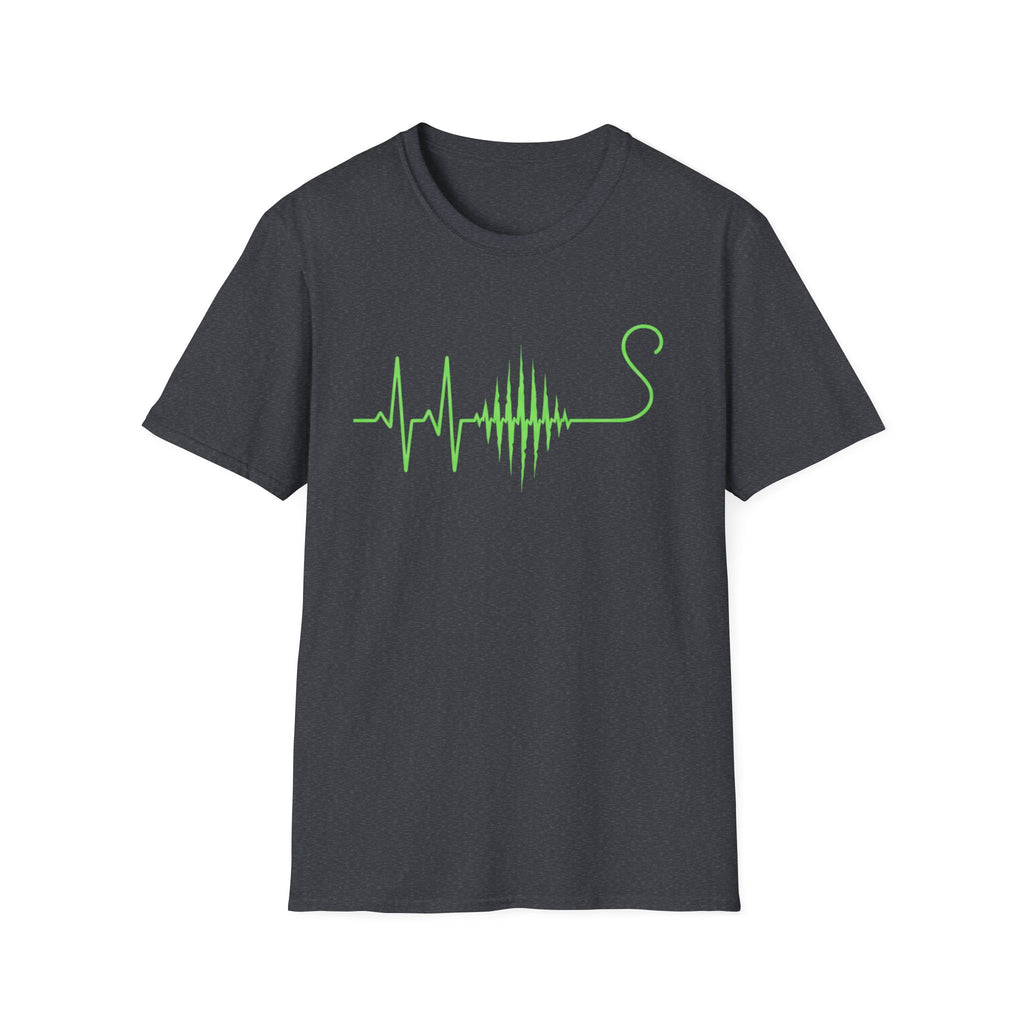 Green EKG Cat Tail T-Shirt