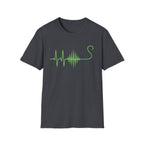 Green EKG Cat Tail T-Shirt