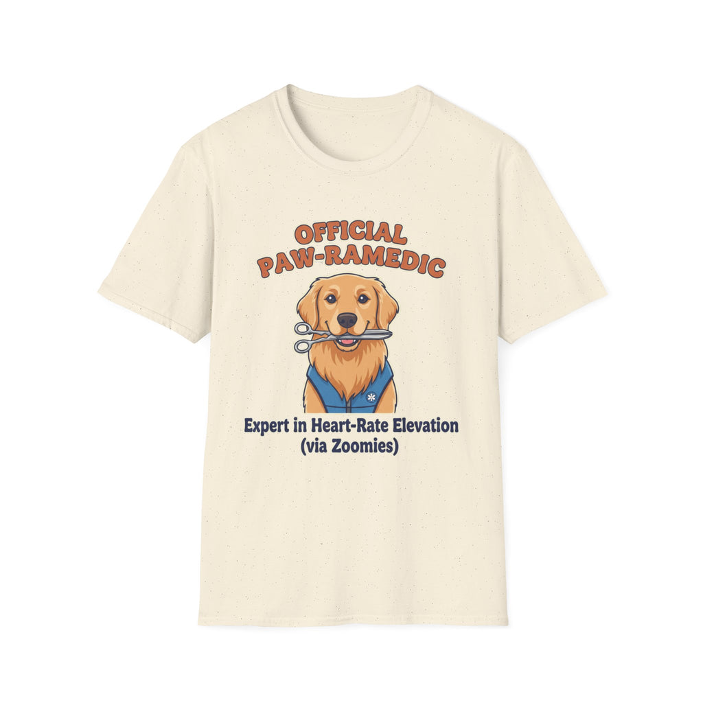 Dog "Official Paw-ramedic Expert in Heart Rate Elevation" T-Shirt