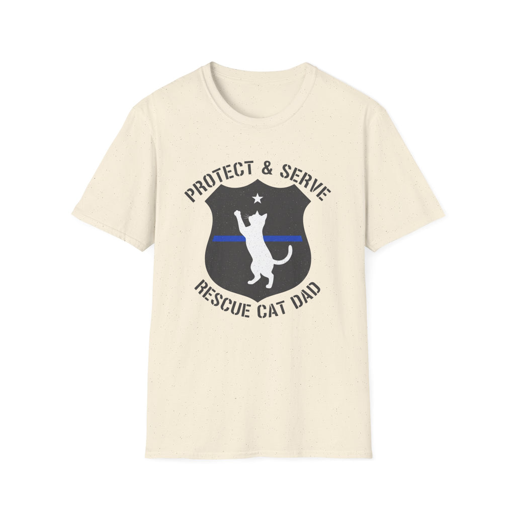 Police "Protect and serve rescue cat dad" T-Shirt