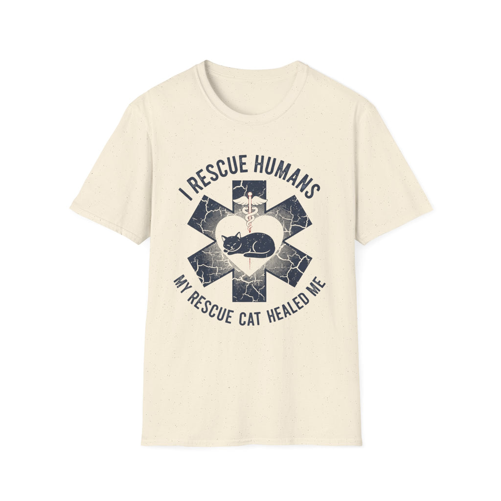 I Rescue Humans My Rescue Cat Saved Me T-Shirt
