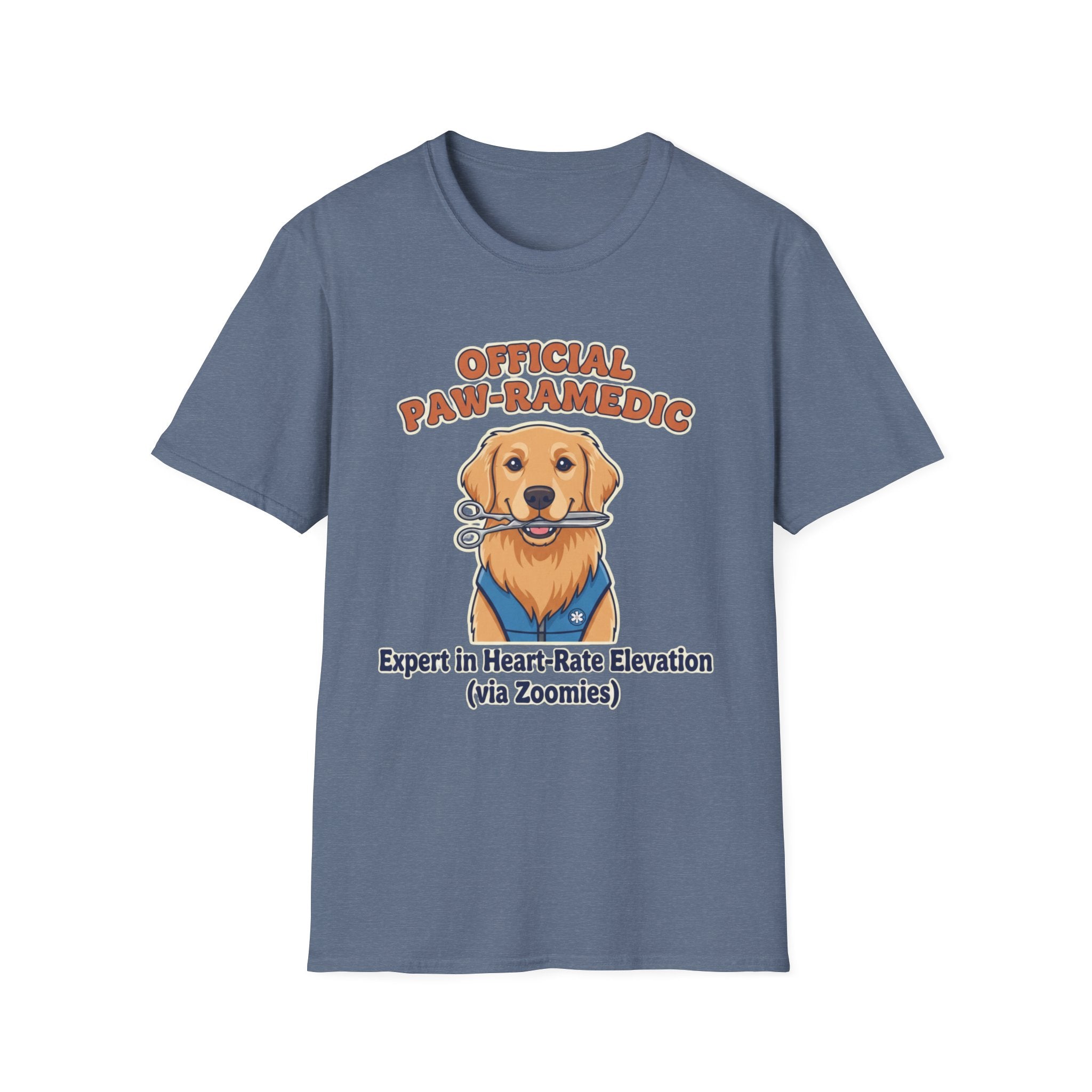 Dog "Official Paw-ramedic Expert in Heart Rate Elevation" T-Shirt