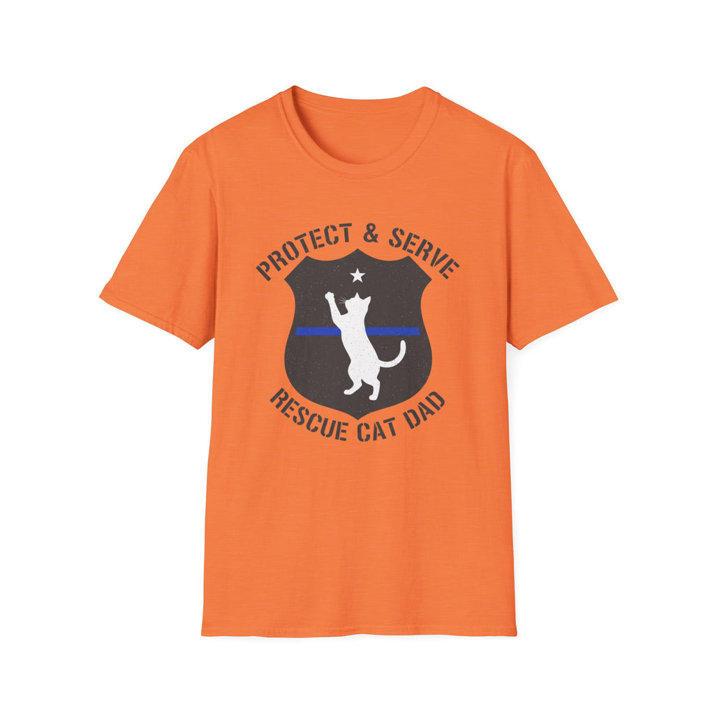 Police "Protect and serve rescue cat dad" T-Shirt