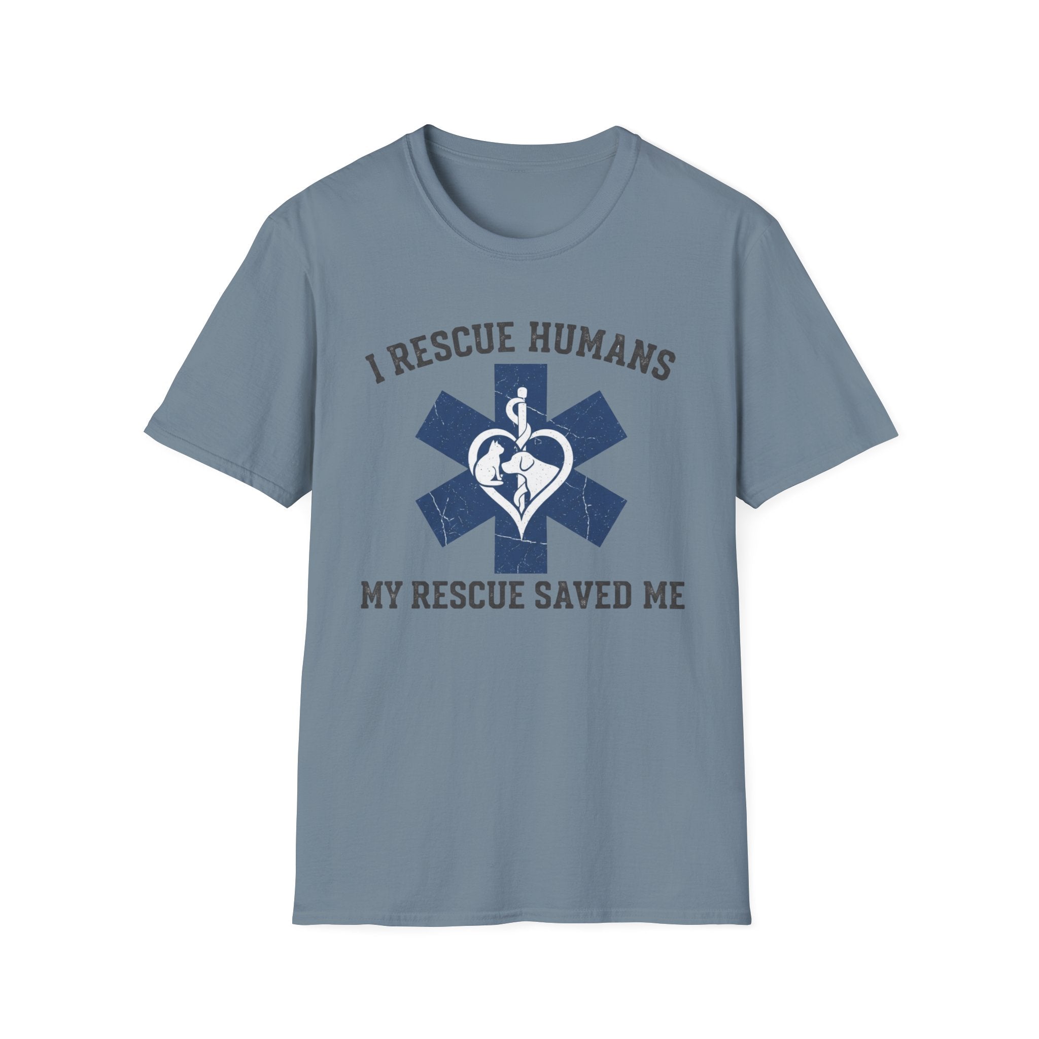 EMS "I rescue humans my rescue saved me" T-Shirt