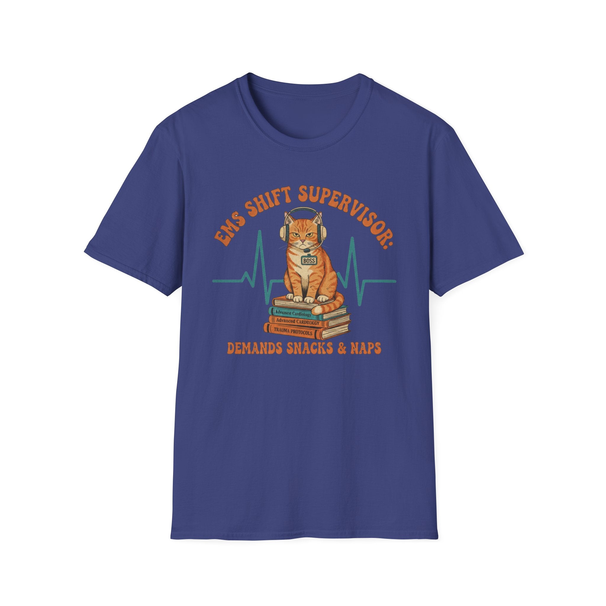 EMS Shift Supervisor demands snacks and naps cat T-Shirt