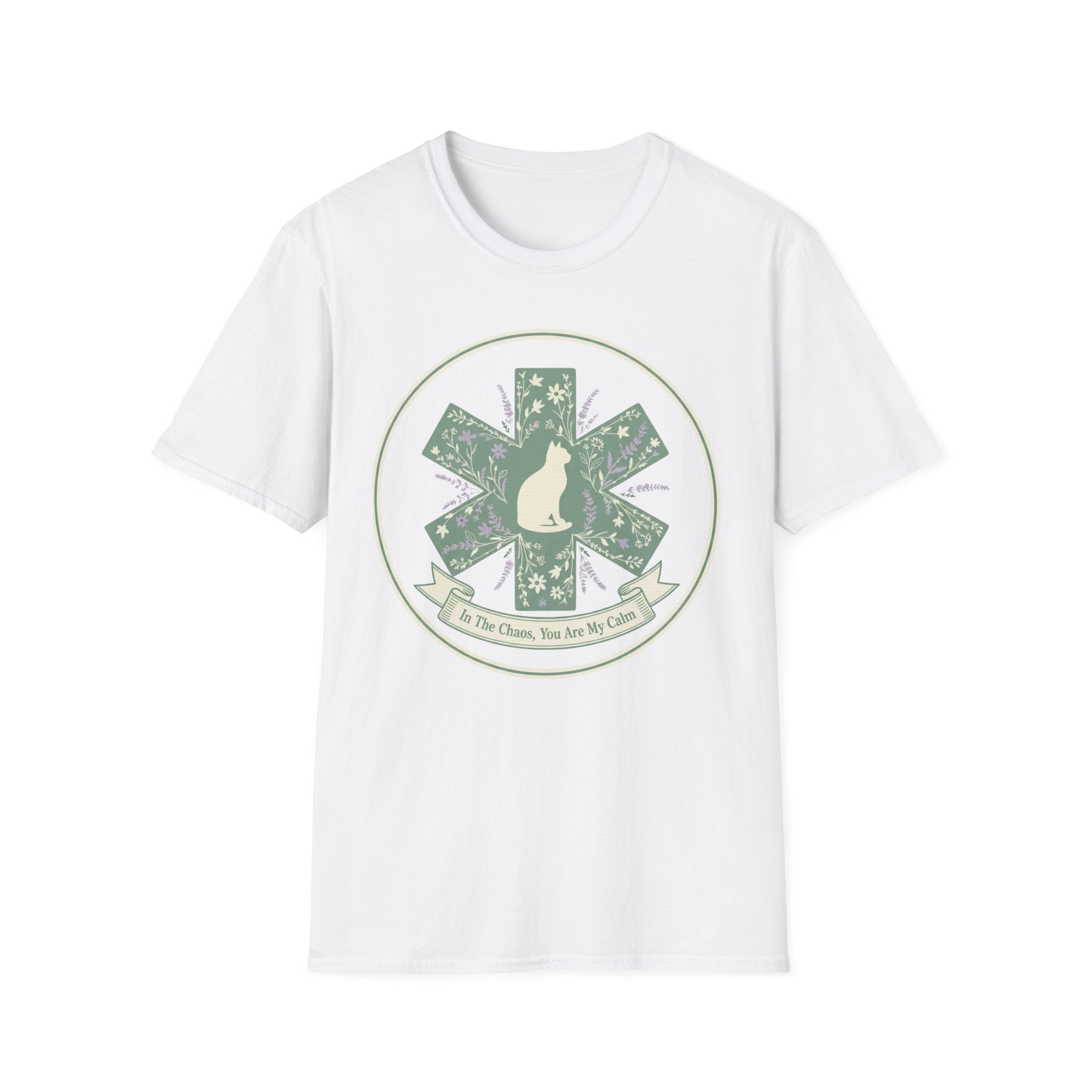 EMS Cat " In the Chaos You are My Calm" Boho T-Shirt