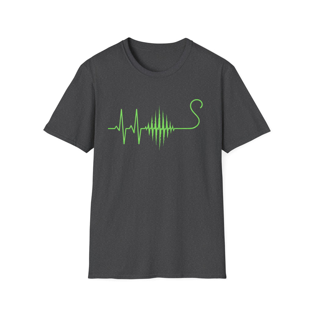 Green EKG Cat Tail T-Shirt