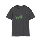 Green EKG Cat Tail T-Shirt