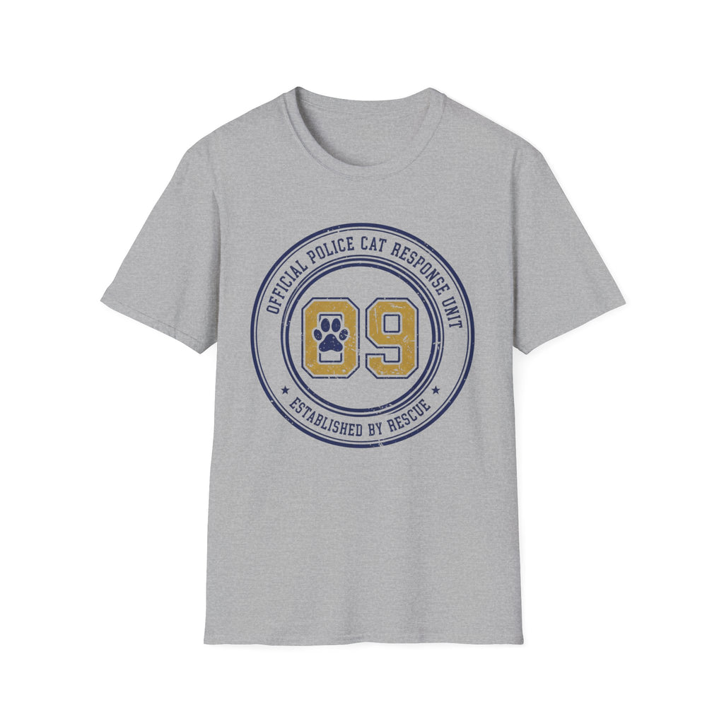 "Official Police Cat Response Unit Established by Rescue" T-Shirt