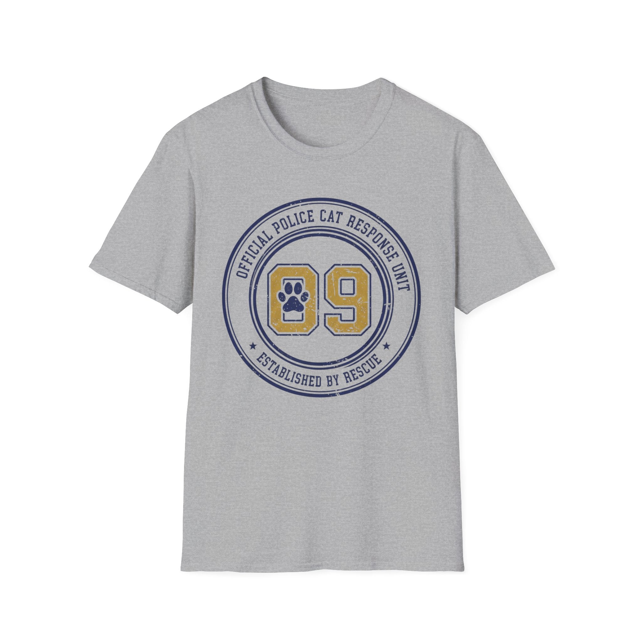 "Official Police Cat Response Unit Established by Rescue" T-Shirt