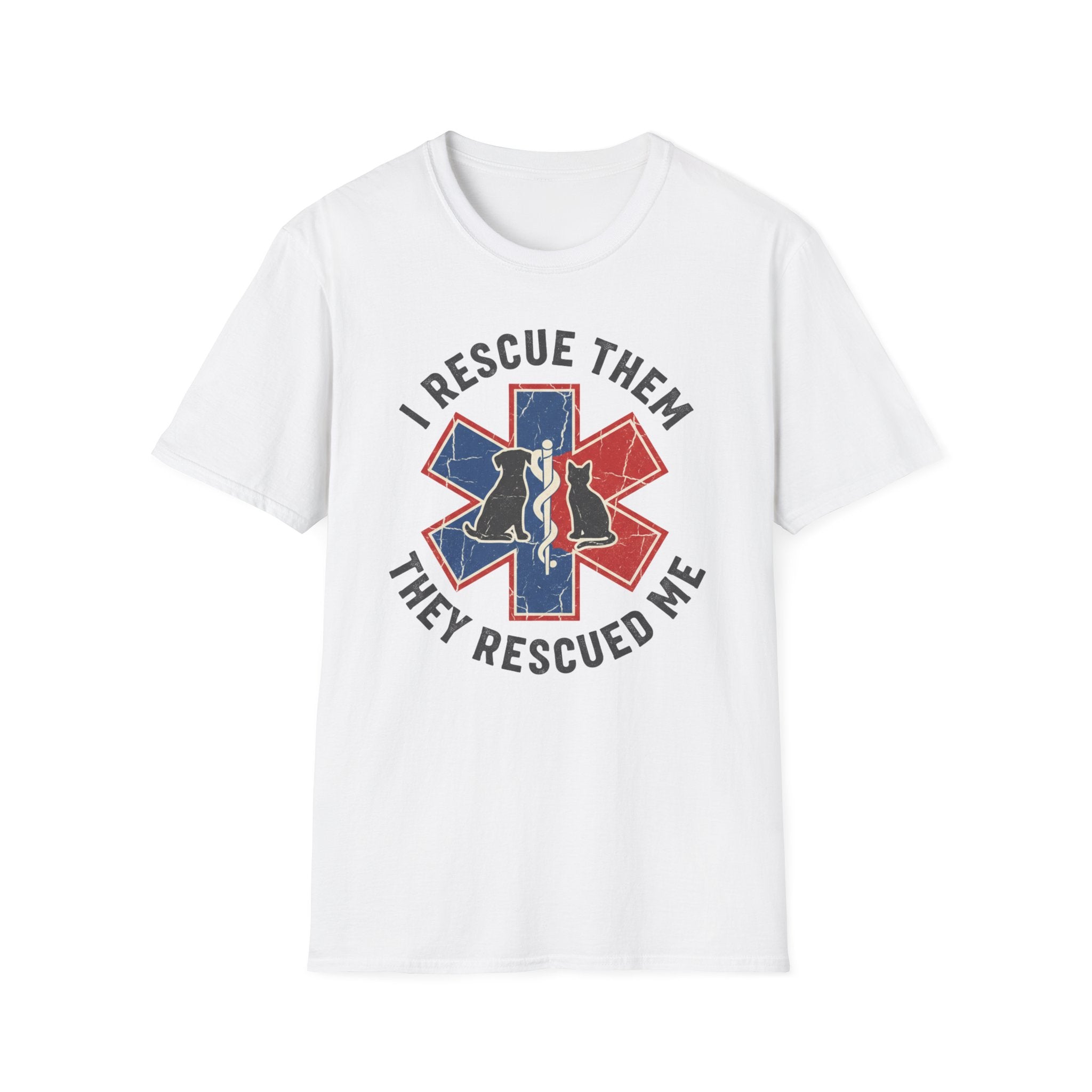 "I Rescue Them They Rescued Me" Dog and Cat T-Shirt