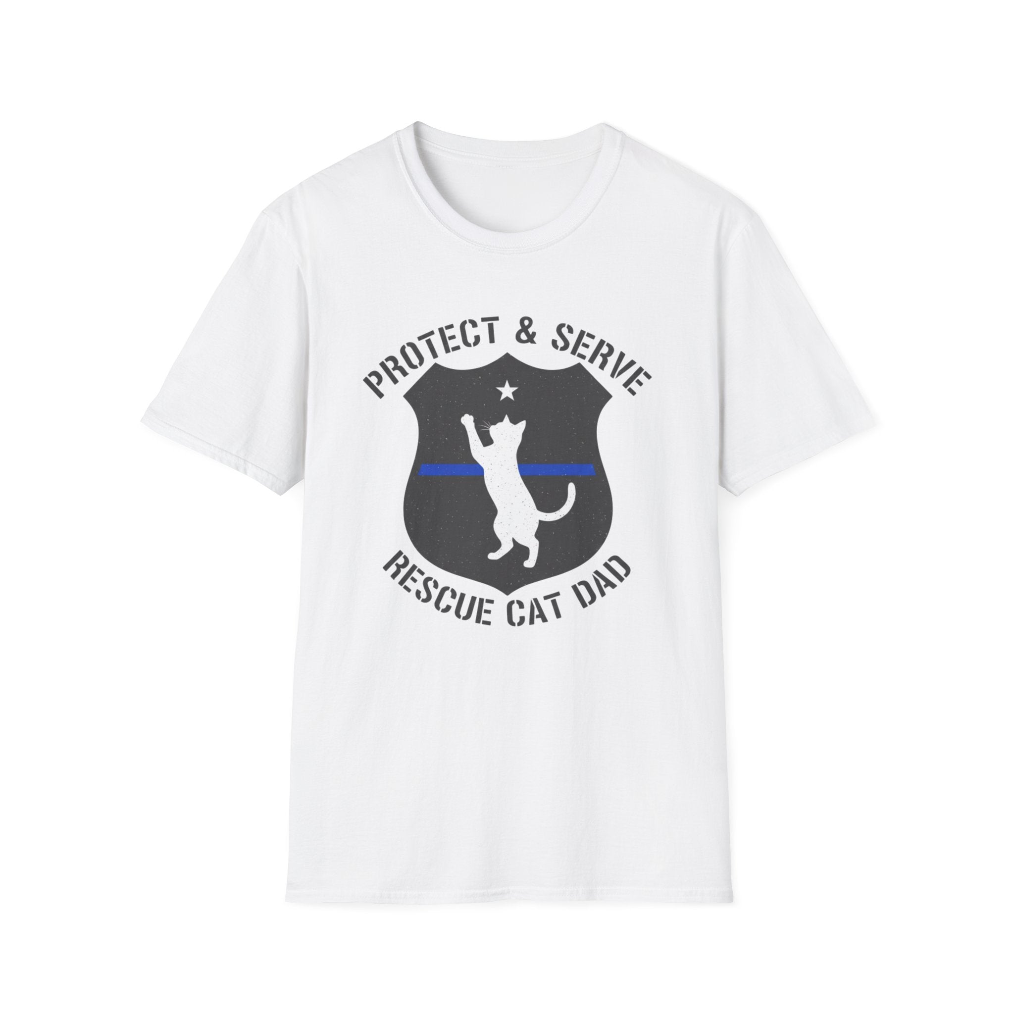 Police "Protect and serve rescue cat dad" T-Shirt
