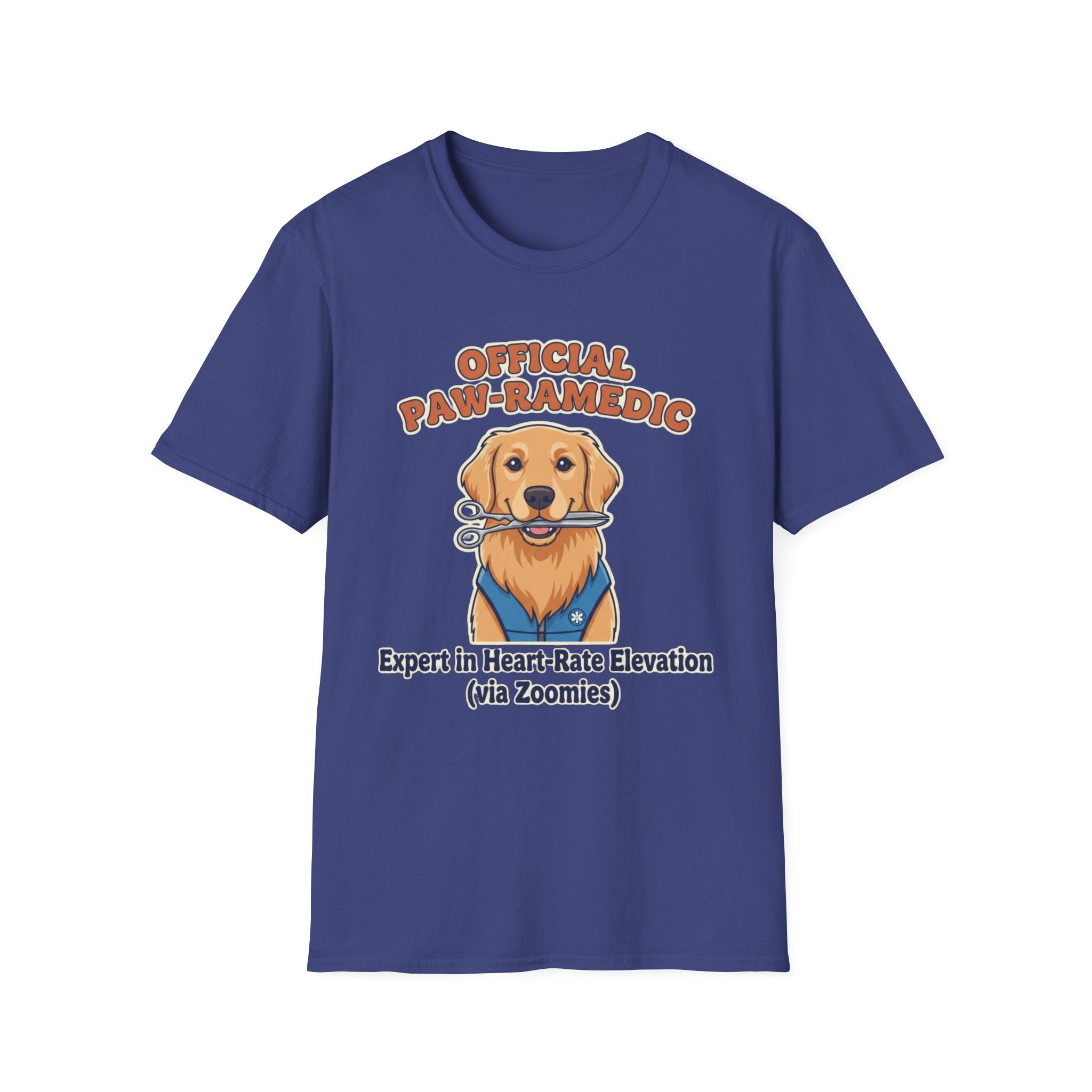 Dog "Official Paw-ramedic Expert in Heart Rate Elevation" T-Shirt