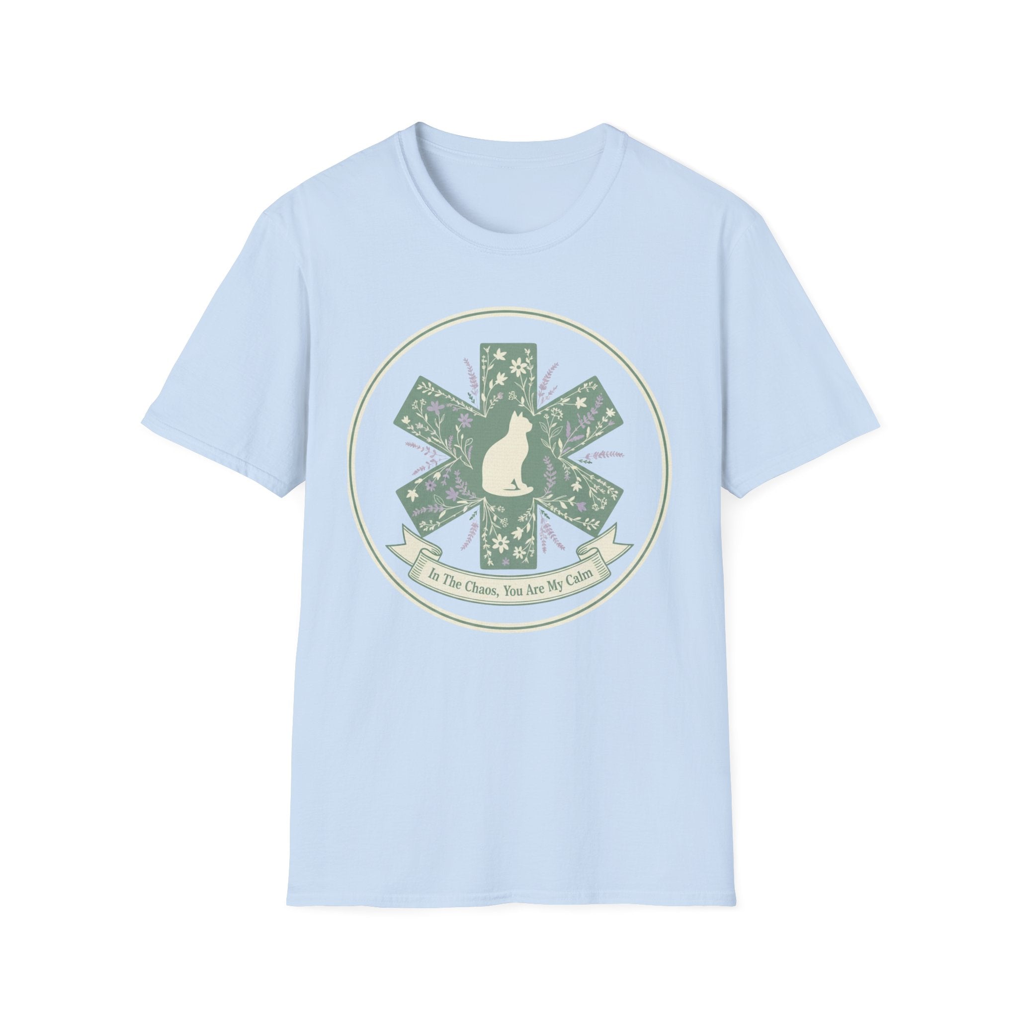EMS Cat " In the Chaos You are My Calm" Boho T-Shirt