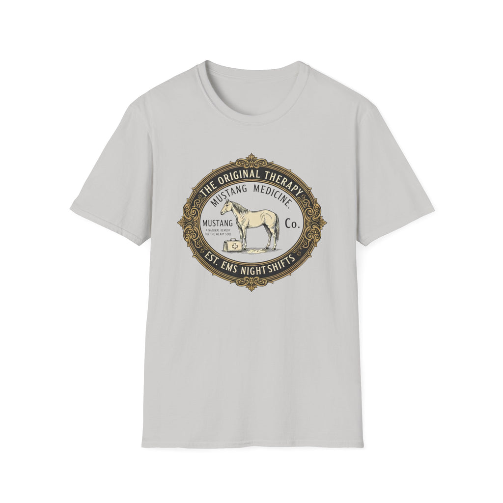 Horse "The original therapy EST. EMS night shifts" T-Shirt