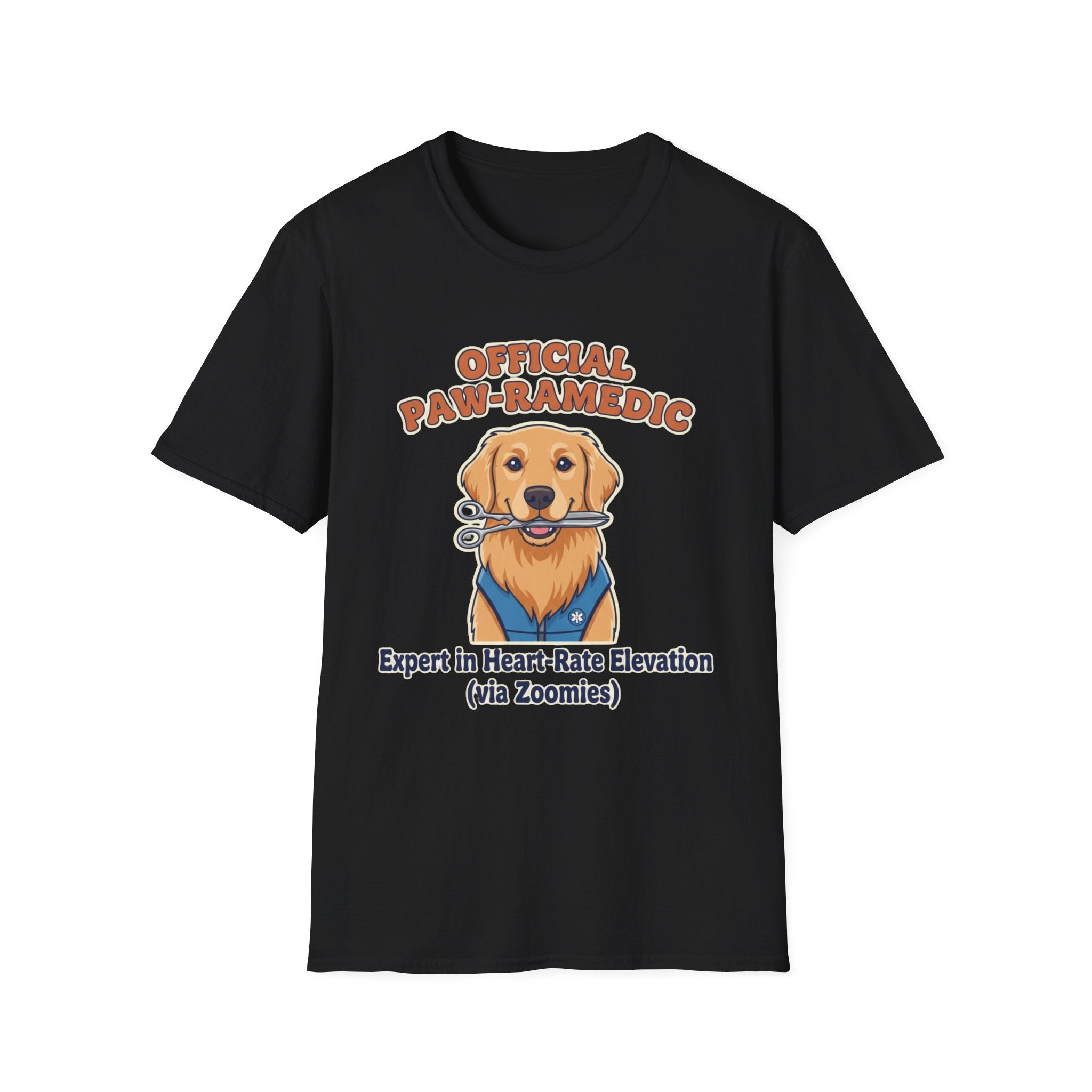 Dog "Official Paw-ramedic Expert in Heart Rate Elevation" T-Shirt