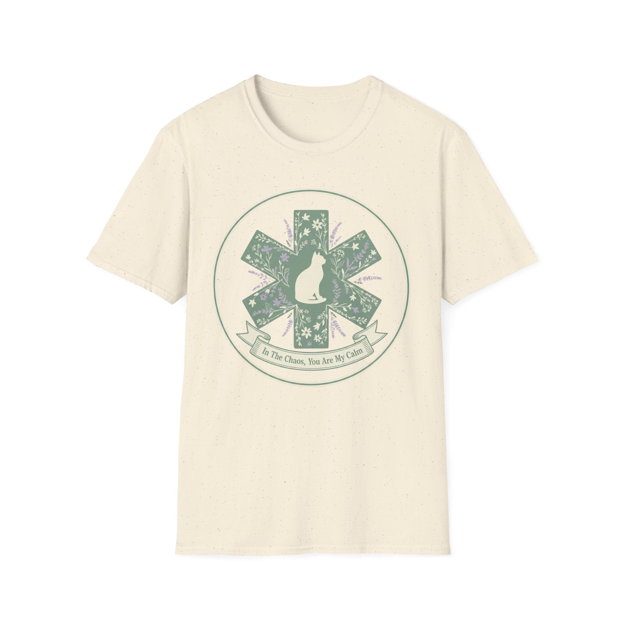 EMS Cat " In the Chaos You are My Calm" Boho T-Shirt
