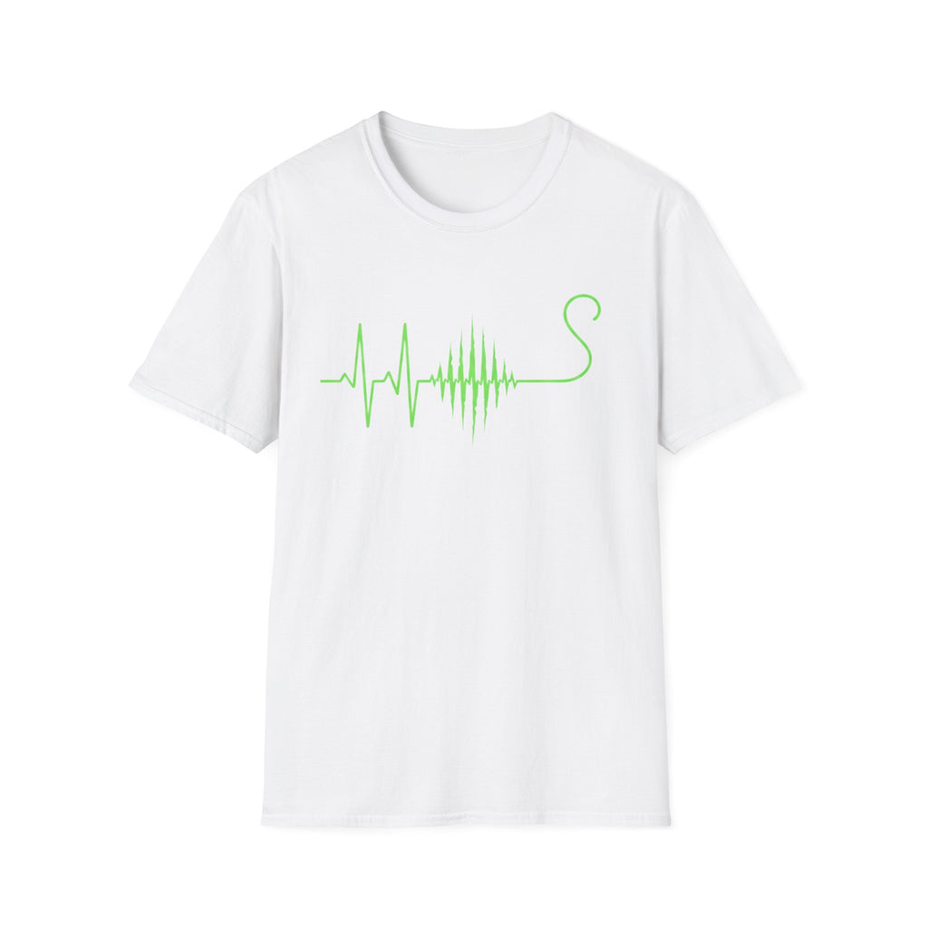 Green EKG Cat Tail T-Shirt