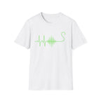 Green EKG Cat Tail T-Shirt