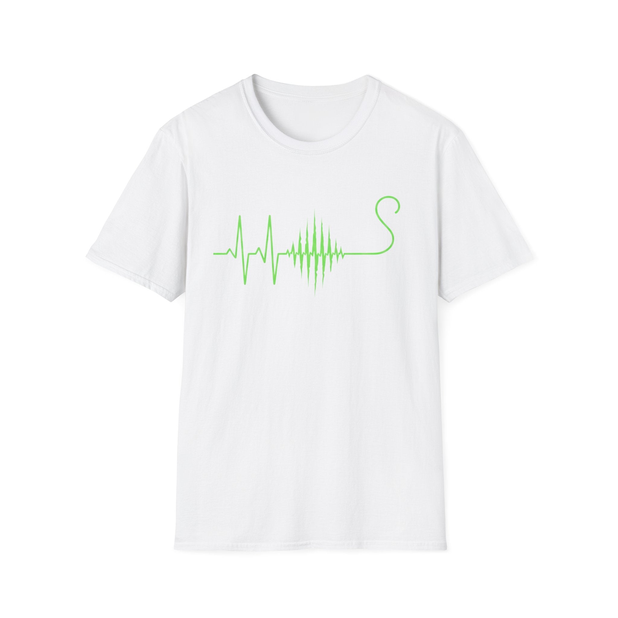Green EKG Cat Tail T-Shirt