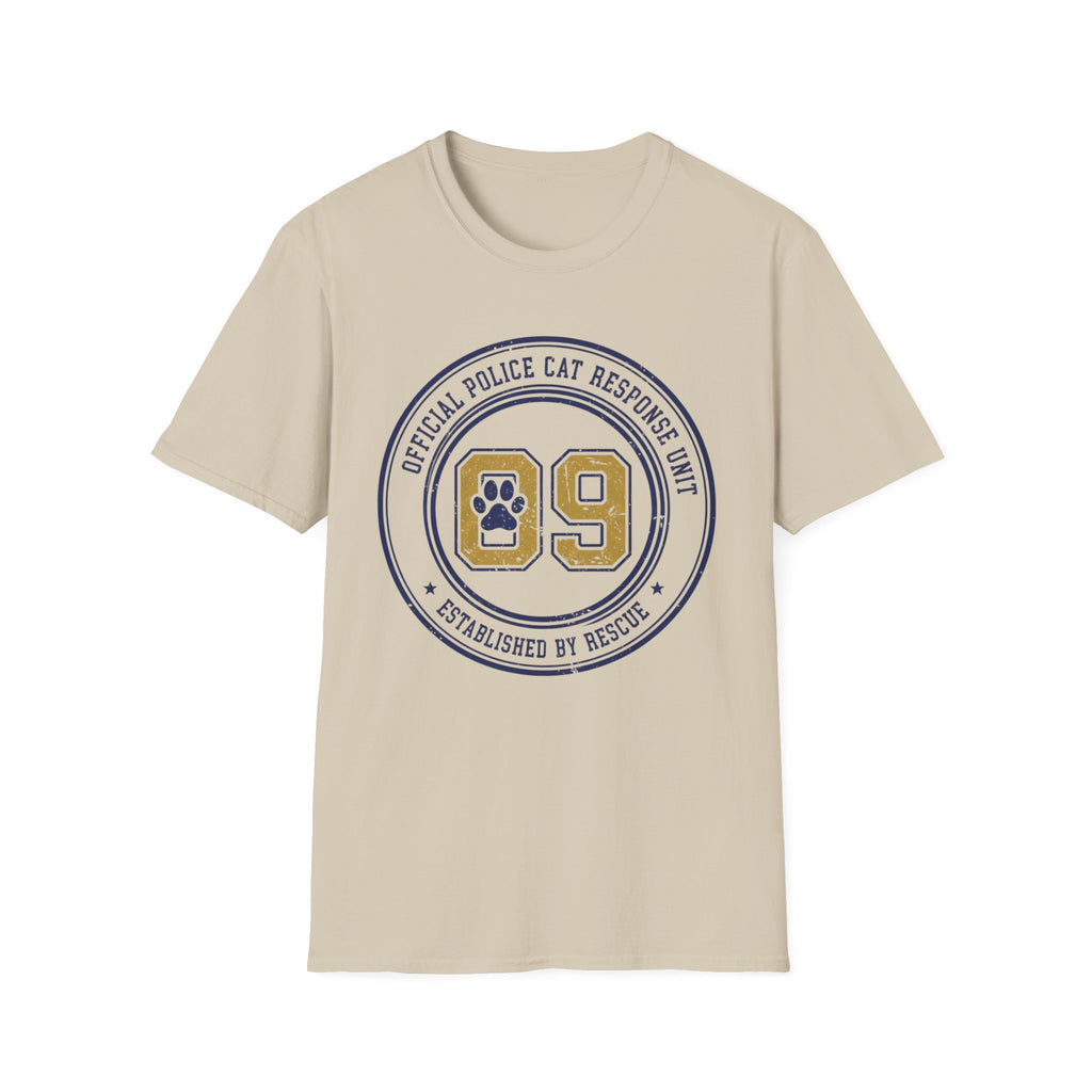 "Official Police Cat Response Unit Established by Rescue" T-Shirt