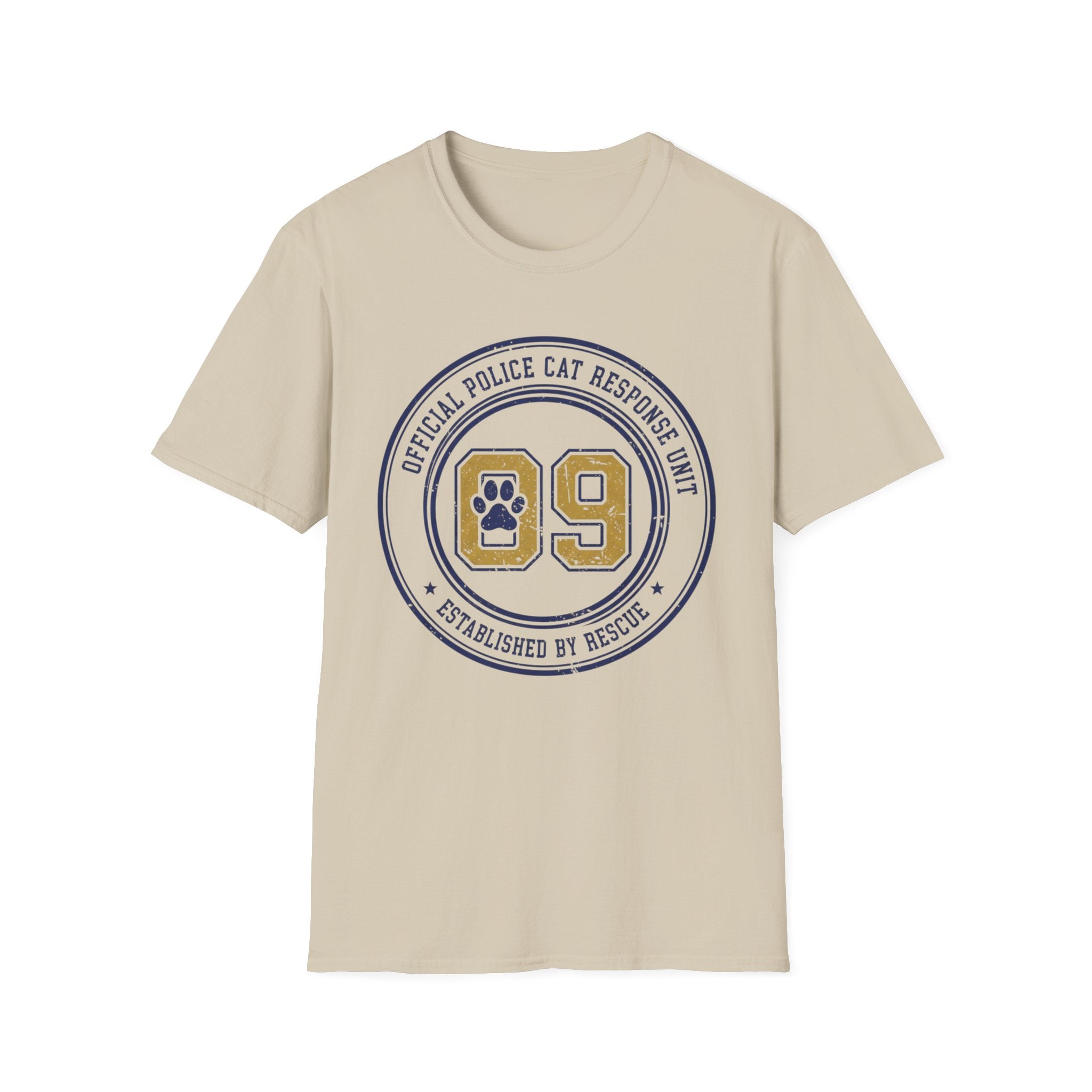 "Official Police Cat Response Unit Established by Rescue" T-Shirt