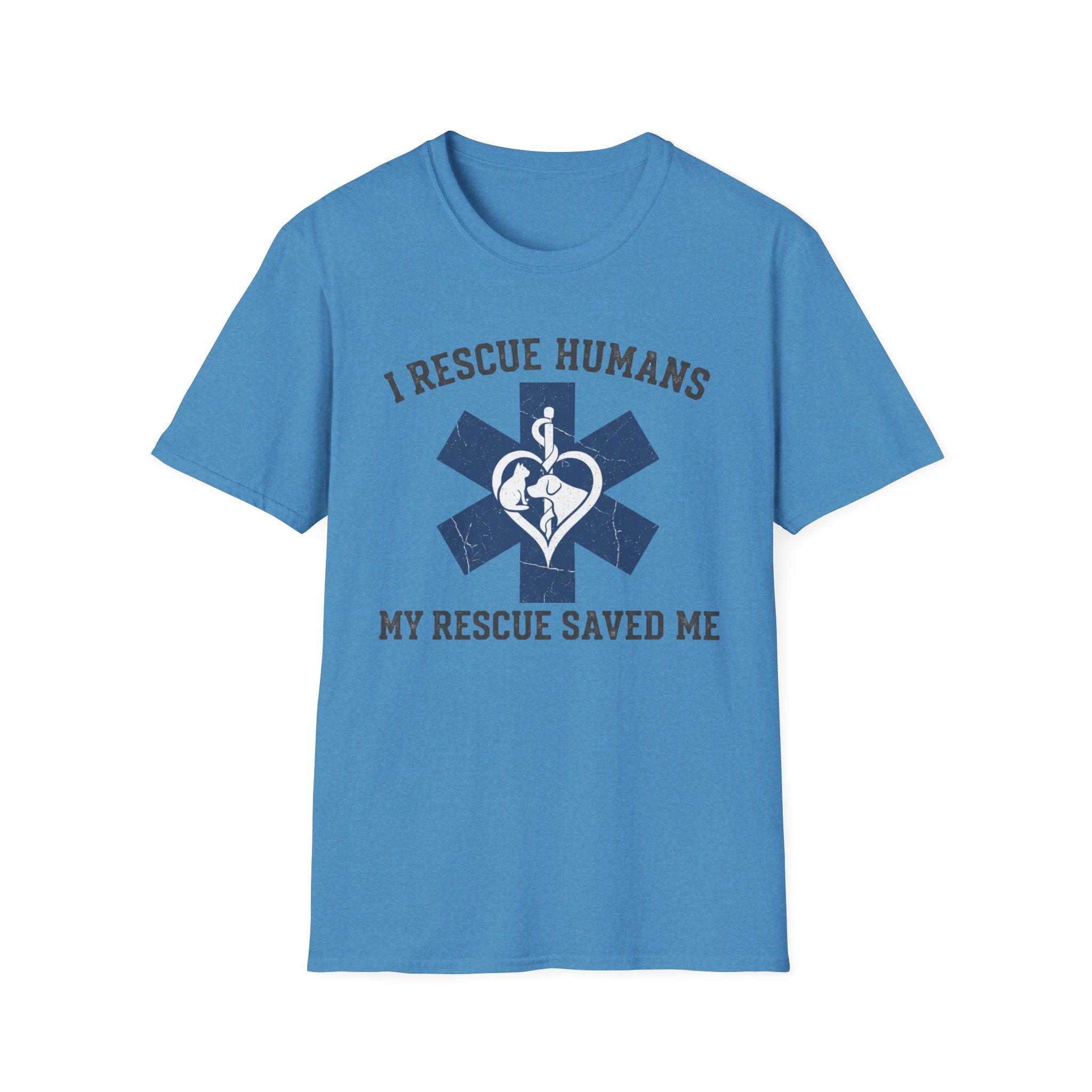 EMS "I rescue humans my rescue saved me" T-Shirt