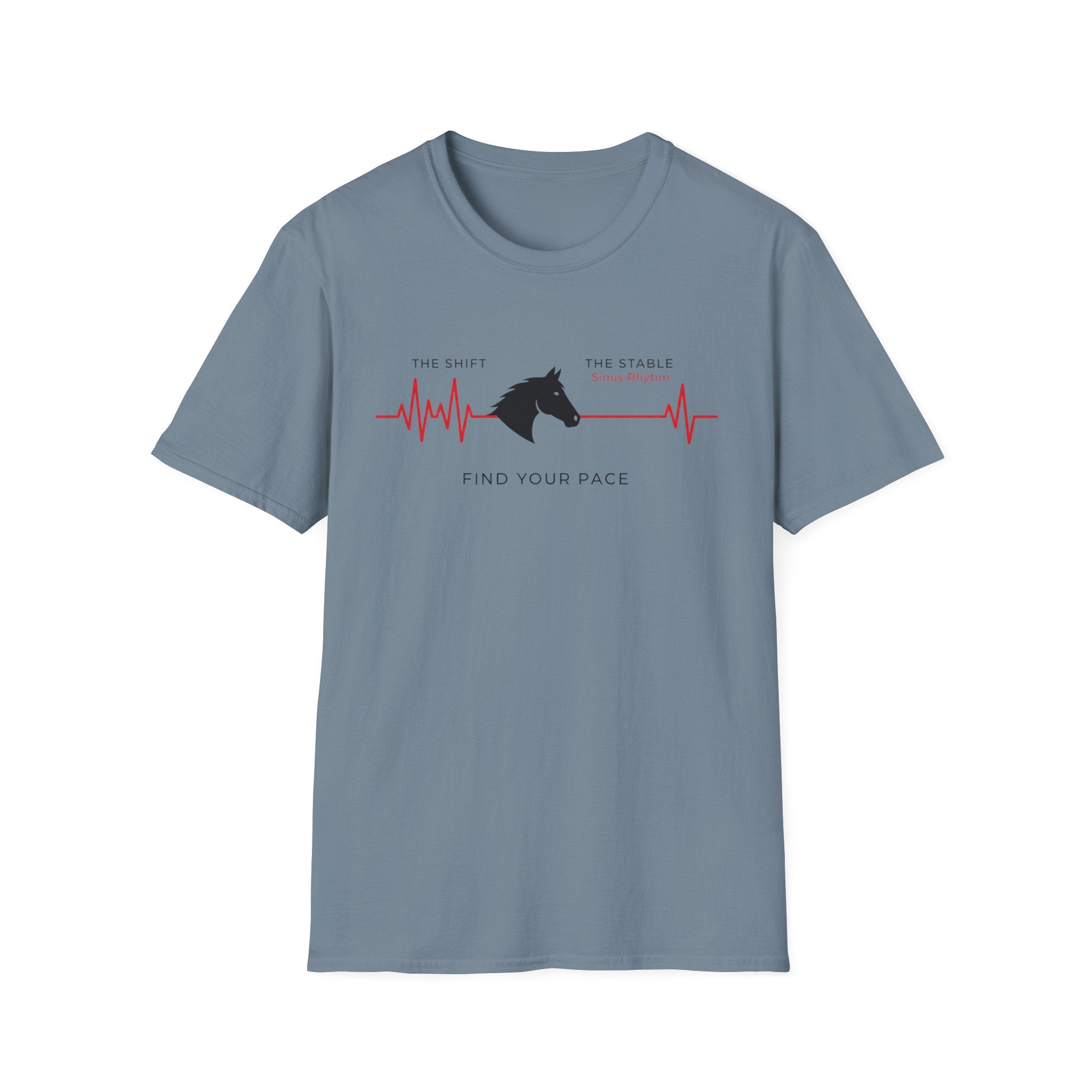 EMS and Horse "The Shift. The Stable. Find Your Pace" T-Shirt